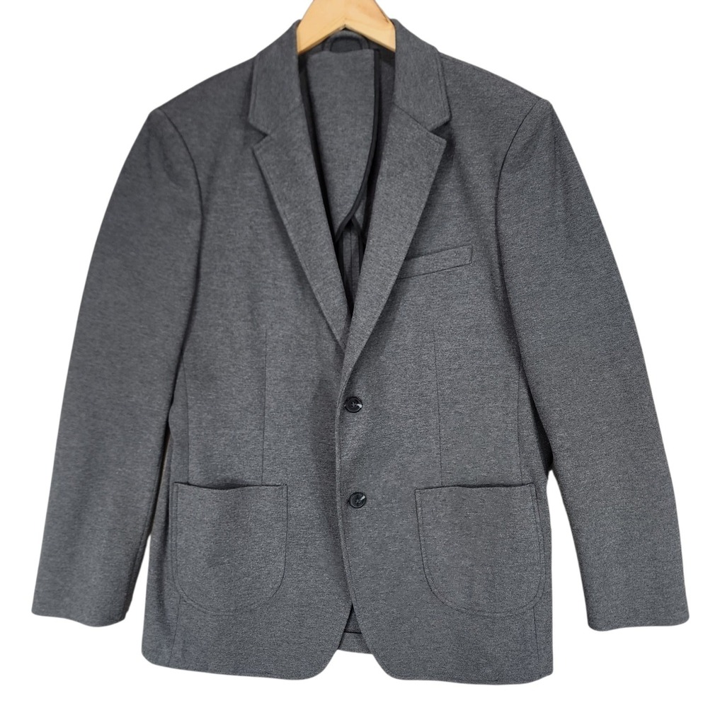 Artefact Blazer sz‎ L Men Stretch Heather Gray Top Lined Chest 42" Preppy Casual